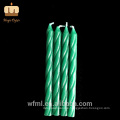 Top Level Cake Decoration Green Ombre Spiral Candles Taper Suppliers
